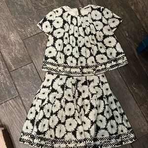 SUNO beaded sequin floral set